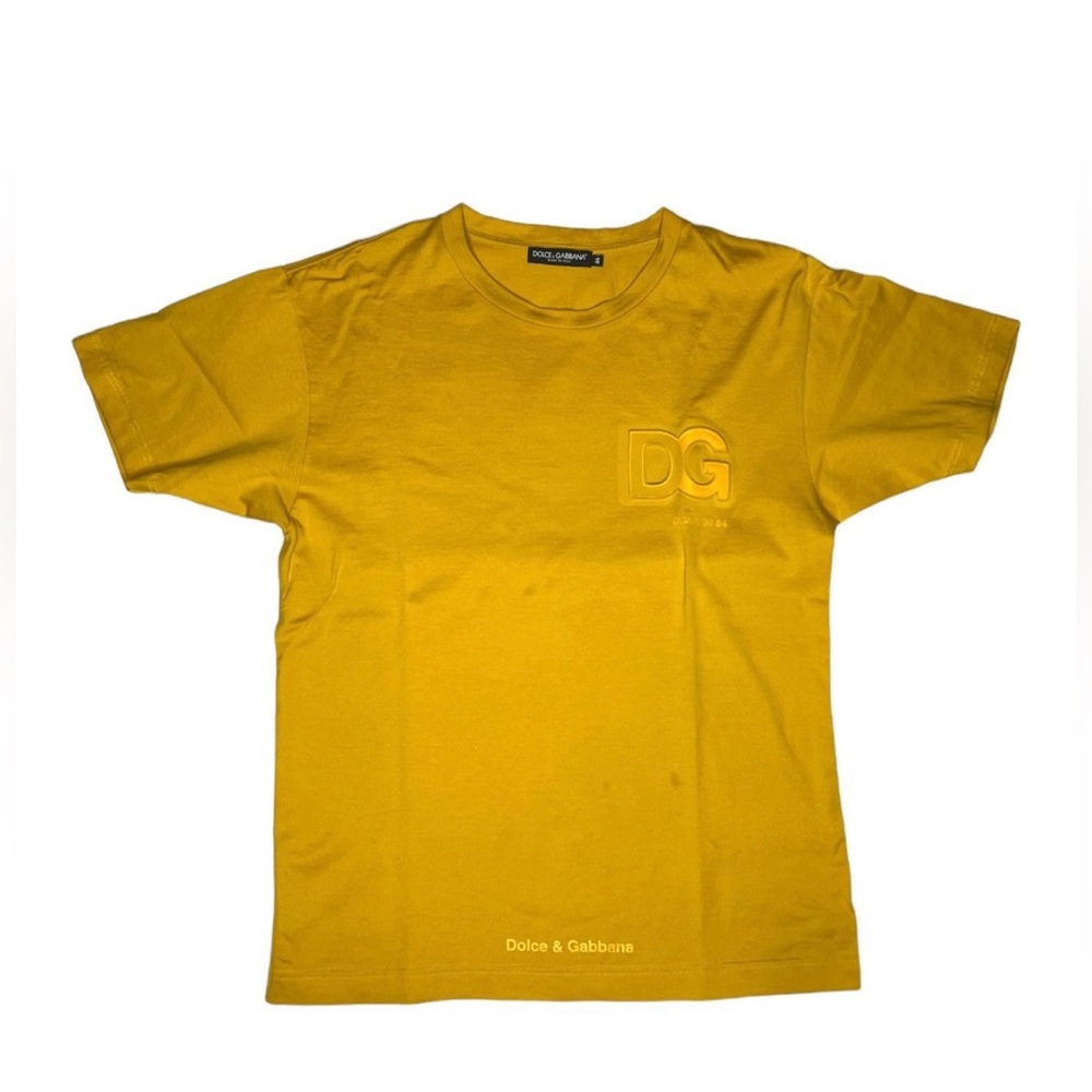 Dolce & Gabbana Yellow Short Sleeve Tee